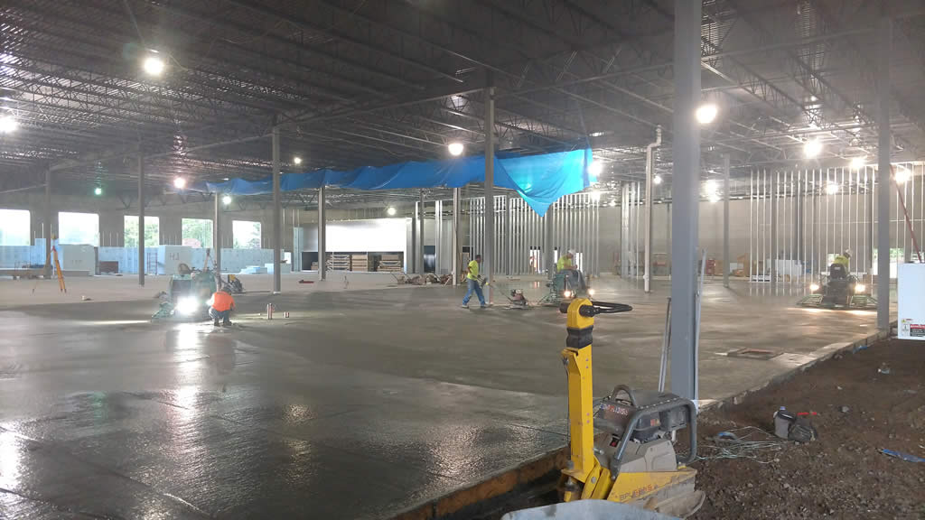 Industrial and warehouse concrete floor finishing